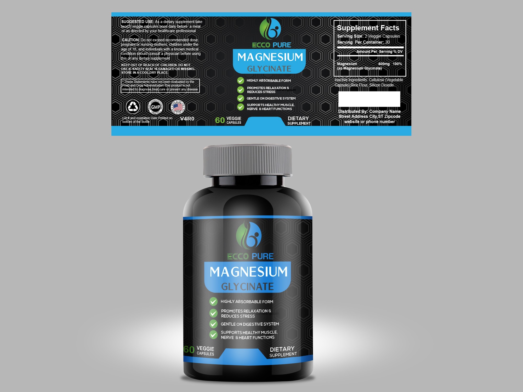 Magnesium Glycinate Label